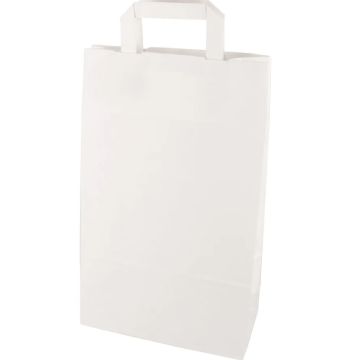 Sac en Papier - 220 x 100 x 360 mm - Kraft Blanc PAPSTAR Lot de 50 sachet