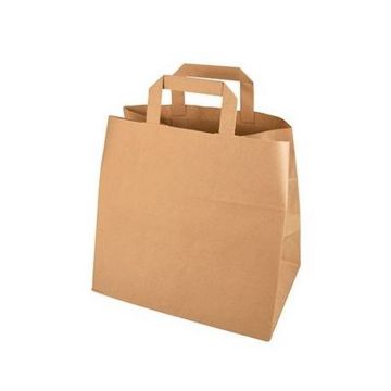 Sac en Papier - 260 x 170 x 250 mm - Kraft Brun PAPSTAR Lot de 50 image