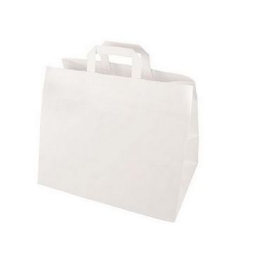 Sac en Papier - 320 x 170 x 270 mm - Kraft Blanc PAPSTAR Lot de 50 image