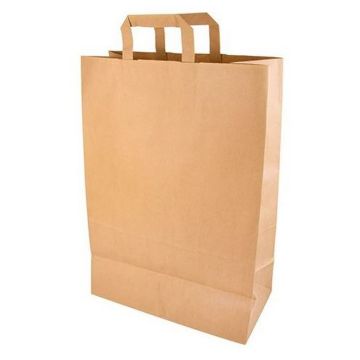 Sac en Papier - 320 x 170 x 440 mm - Kraft Brun PAPSTAR Lot de 50 image