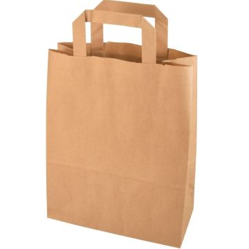 Sac en Papier - 220 x 100 x 280 mm - Kraft Brun PAPSTAR Lot de 50 sachet
