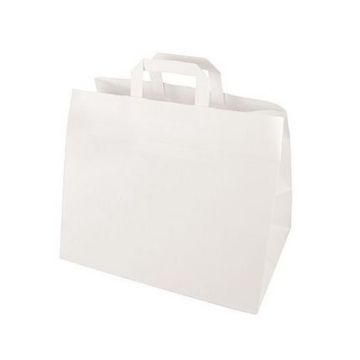 Sac en Papier - 320 x 215 x 270 mm - Kraft Blanc PAPSTAR Lot de 50 sac