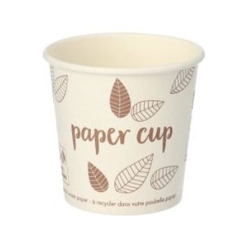 Gobelet en carton - 0,10 L : PAP STAR Pure ZERO  Lot de 80