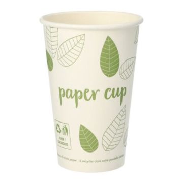 Gobelet en carton - 0,3 L : PAP STAR Pure ZERO  Lot de 50