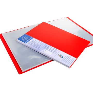 88405E Protège-documents de 80 vues - Rouge EXACOMPTA Ouvert