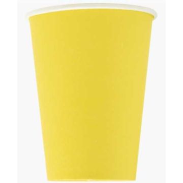 Gobelet en carton Jaune - 0,2 L PRONAPPE Lot de 15