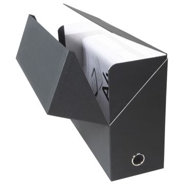 Boîte de classement Papier toilé - Dos 120 mm - Noir EXACOMPTA Image