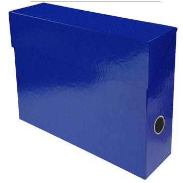 EXACOMPTA : Boîtes de classement bleu foncé Iderama - Dos 90 mm 89922E