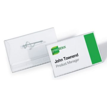 Lot de 100 Badges avec une pince torsadée - 75 x 40 mm : DURABLE Modèle