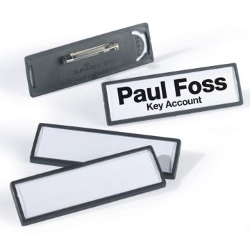 Lot de 25 Badges avec épingle - 67 x 17 mm : DURABLE Modèle