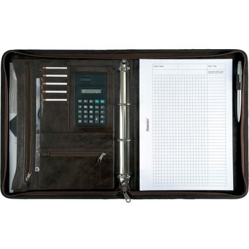 Serviette-Classeur A4 en simili-cuir - MASSA Marron : ALASSIO Photo