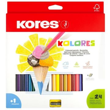 Étui de 24 Crayons de couleur Kolores KORES