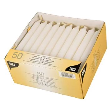 Bougie chandelier - Blanc 20 cm : FLAVOUR by GALA Lot de 50 image