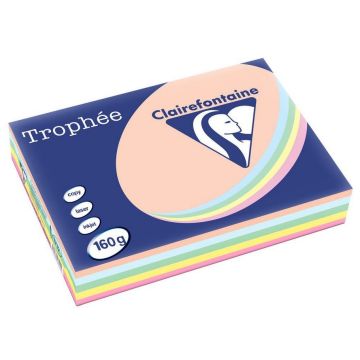 Ramette de papier Trophée de 250 feuilles A4 160g - Assortiment de Couleurs Pastel : CLAIREFONTAINE Visuel