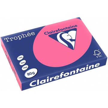 Ramette de papier Trophée de 500 feuilles A3 - Rose Fuchsia : CLAIREFONTAINE Modèle