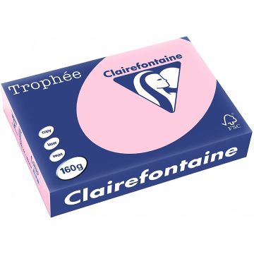 Ramette de papier de 250 feuilles A3 160g - Rose : CLAIREFONTAINE Trophée Visuel