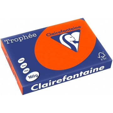 Ramette de papier de 250 feuilles A3 160g - Rouge Cardinal : CLAIREFONTAINE Trophée Visuel