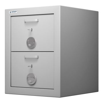Armoire forte coupe-feu à 2 Tiroirs - Serrure à clé identique : HARTMANN CLASS image