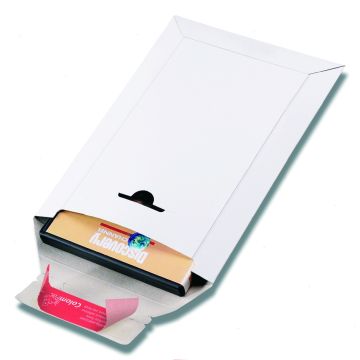 Pochette d'expédition en carton - A5 175 x 250 mm - Blanc : COLOMPAC Visuel