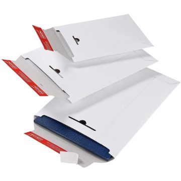 Pochette d'expédition en carton - Blanc - C4 265 x 350 mm : COLOMPAC Visuel