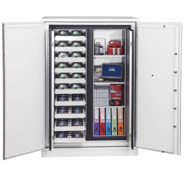 PHOENIX  DATA COMMANDER DS4623E : Armoire forte ignifugée anti-feu - Serrure électronique - Coupe-feu 2 Heures  - 457 Litres ouvert