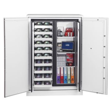 PHOENIX  DATA COMMANDER DS4623K : Armoire forte ignifugée anti-feu - Serrure à clef - Coupe-feu 2 Heures  - 457 Litres ouvert