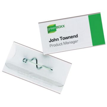 Lot de 10 Badges avec épingle torsadée - 60 x 30 mm : DURABLE Visuel