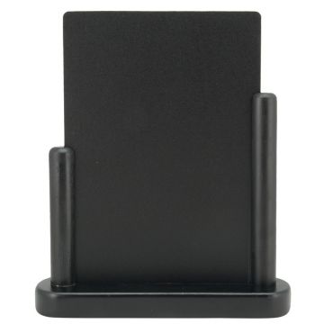 Ardoise de Table - 200 x 230 mm - Support Noir : SECURIT Elegant Moyen (ELE-BL-ME)