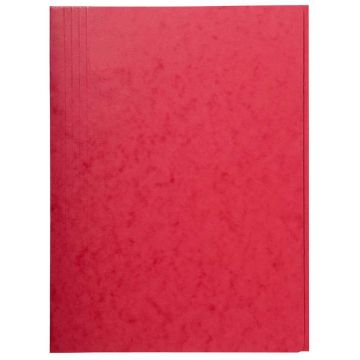 Chemise en carte lustrée à 3 rabats - Rouge : EXACOMPTA Image