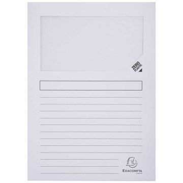 Lot de 100 Chemises à fenêtre - Blanc : EXACOMPTA Forever Visuel