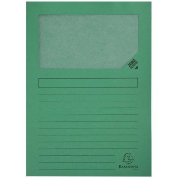 Lot de 100 Chemises à fenêtre - Vert Vif: EXACOMPTA Forever