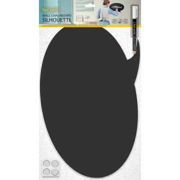 Tableau noir décoratif - Ardoise 320 x 470 mm Bulle SECURIT Silhouette Image