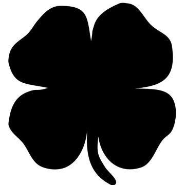 Tableau noir décoratif - Ardoise 320 x 290 mm Trèfle SECURIT Silhouette Image