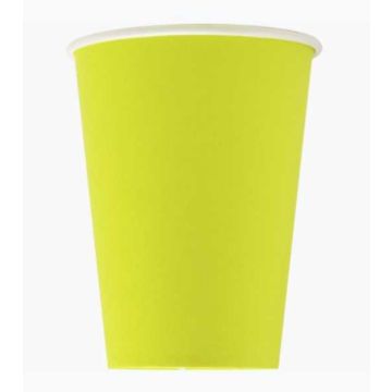 Gobelet en carton Vert kiwi - 0,2 L PRONAPPE Lot de 15