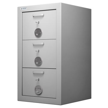 Armoire forte coupe-feu à 3 Tiroirs - Serrure à clé identique : HARTMANN CLASS image