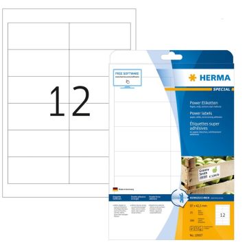 HERMA etiquettes blanches résistantes aux intempéries 97 x 42,3 mm 10907
