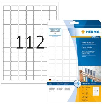 HERMA etiquettes blanches résistantes aux intempéries 25,4 x 16,9 mm 10916