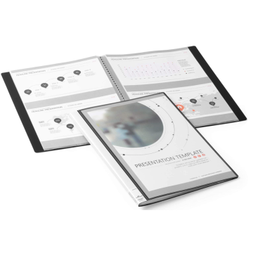 Photo Protège-documents A4 personnalisable de 20 vues - Noir DURABLE Duralook Plus