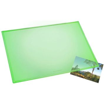 Photo Sous-main personnalisable translucide - Vert LAUFER Durella Transparent Fluo