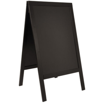 Photo Panneau extérieur noir inscriptible - 700 x 1250 mm - Noir SECURIT Woody