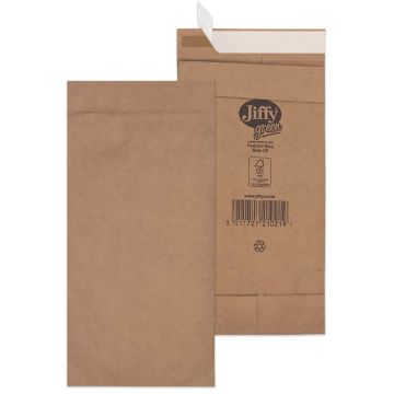 Lot de 200 Pochettes d'expédition matelassées JIFFY - 135 x 229 mm : MAIL MEDIA Visuel