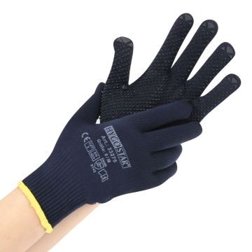 Gants de travail - PEARL - Coton nylon Bleu - Taille L : HYGOSTAR Visuel