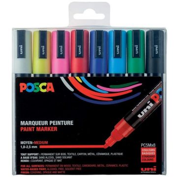 POSCA PC-5M/8  8 Marqueurs peinture - Assortiment