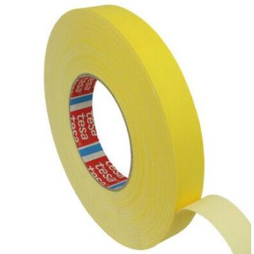 Photo TESA : Ruban adhésif jaune en vinyle - 19 mm x 50 m (Rouleau)