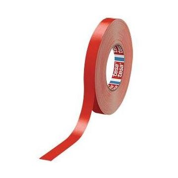 Photo TESA : Ruban adhésif rouge en vinyle - 19 mm x 50 m (Rouleau)