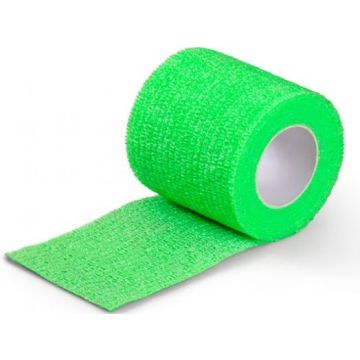 Photo Bande adhésive élastique de fixation - 50 mm x 4,5 m - Vert HARO