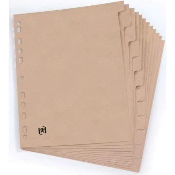 Photo Jeu de 12 intercalaires neutres - 210 x 297 mm - Beige OXFORD Touareg