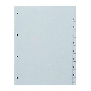 Photo Intercalaire numérique en plastique - 1 à 10 - A4 : PRO-OFFICE