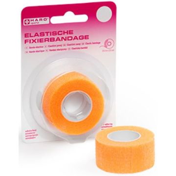 Photo Bande adhésive élastique de fixation - 25 mm x 2,5 m - Orange HARO