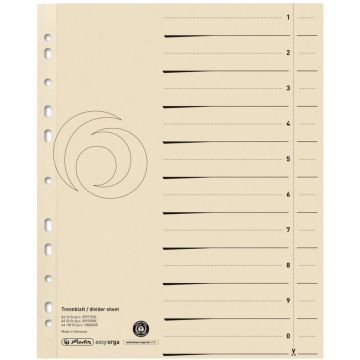 Photo Intercalaires en carton 240 x 300 mm - Chamois HERLITZ 10840205